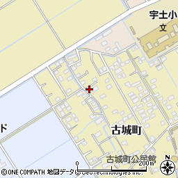 熊本県宇土市古城町352周辺の地図