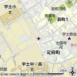 熊本県宇土市古城町638-8周辺の地図