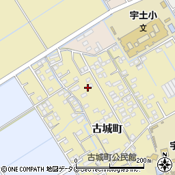 熊本県宇土市古城町417周辺の地図