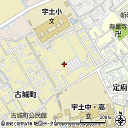 熊本県宇土市古城町571周辺の地図