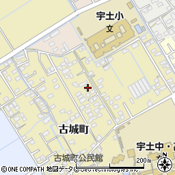 熊本県宇土市古城町496周辺の地図