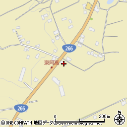 熊本県熊本市南区城南町東阿高704周辺の地図