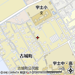 熊本県宇土市古城町518周辺の地図