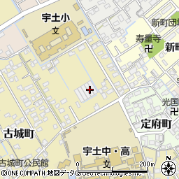熊本県宇土市古城町587周辺の地図
