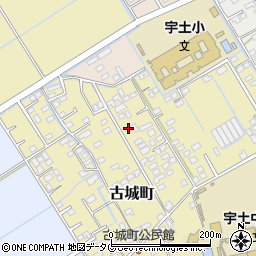 熊本県宇土市古城町431周辺の地図