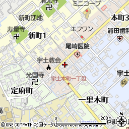 熊本県宇土市本町1丁目周辺の地図