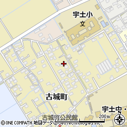 熊本県宇土市古城町497周辺の地図