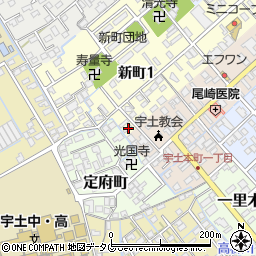 熊本県宇土市新町1丁目47周辺の地図