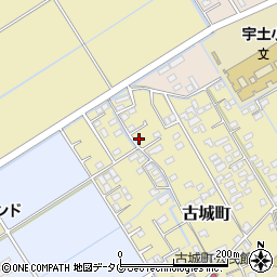 熊本県宇土市古城町350周辺の地図