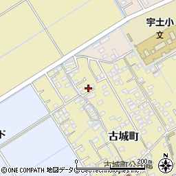 熊本県宇土市古城町351周辺の地図