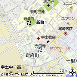 熊本県宇土市新町1丁目46周辺の地図