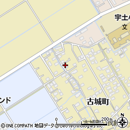 熊本県宇土市古城町346周辺の地図