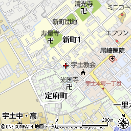 熊本県宇土市新町1丁目45周辺の地図