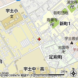 熊本県宇土市古城町638-6周辺の地図