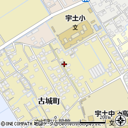 熊本県宇土市古城町514周辺の地図