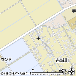 熊本県宇土市古城町206周辺の地図