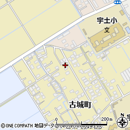 熊本県宇土市古城町421周辺の地図