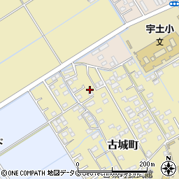 熊本県宇土市古城町744周辺の地図