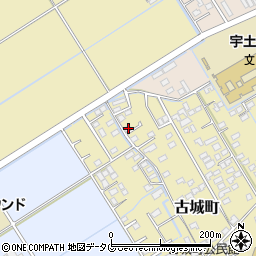 熊本県宇土市古城町344周辺の地図