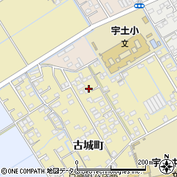 熊本県宇土市古城町503周辺の地図