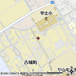 熊本県宇土市古城町512周辺の地図