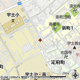 熊本県宇土市古城町638周辺の地図