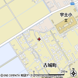 熊本県宇土市古城町422周辺の地図