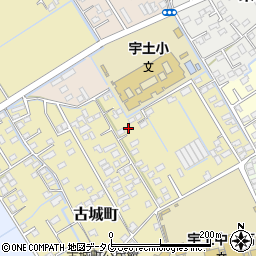 熊本県宇土市古城町513周辺の地図