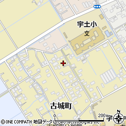 熊本県宇土市古城町502周辺の地図