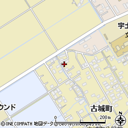 熊本県宇土市古城町342周辺の地図