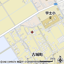 熊本県宇土市古城町428周辺の地図