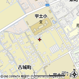 熊本県宇土市古城町551周辺の地図