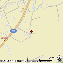 熊本県熊本市南区城南町東阿高823周辺の地図