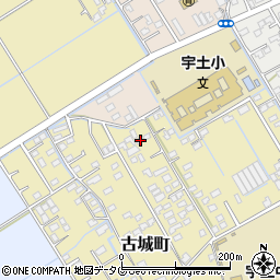 熊本県宇土市古城町505周辺の地図