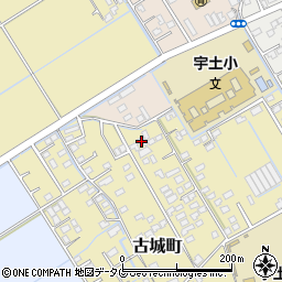熊本県宇土市古城町425周辺の地図