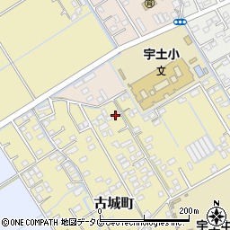 熊本県宇土市古城町504周辺の地図