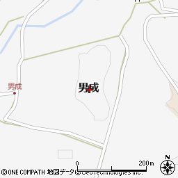熊本県上益城郡山都町男成周辺の地図