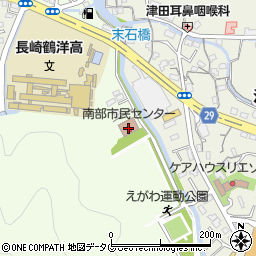長崎市役所南総合事務所　南部市民センター周辺の地図