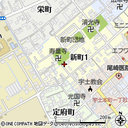 熊本県宇土市新町1丁目129周辺の地図