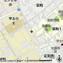 熊本県宇土市古城町640周辺の地図
