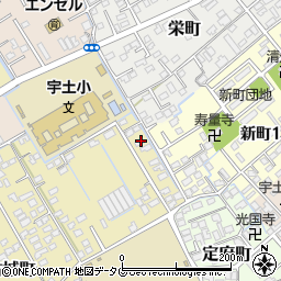熊本県宇土市古城町642周辺の地図