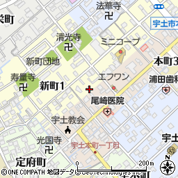 熊本県宇土市新町1丁目4周辺の地図