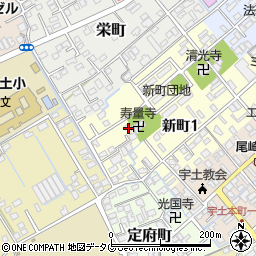 熊本県宇土市新町1丁目148周辺の地図