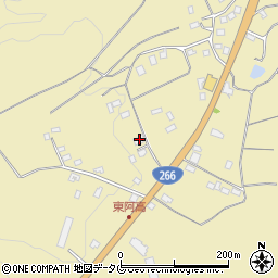 熊本県熊本市南区城南町東阿高1136-6周辺の地図