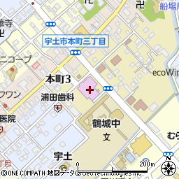 宇土市民会館周辺の地図