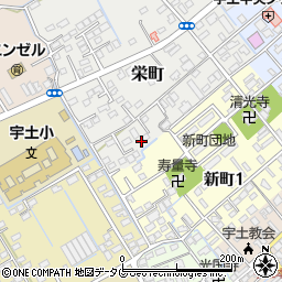 熊本県宇土市栄町222周辺の地図