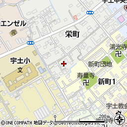 熊本県宇土市栄町223周辺の地図