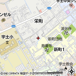 熊本県宇土市栄町221周辺の地図