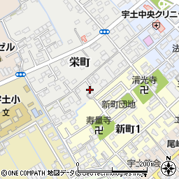 熊本県宇土市栄町216周辺の地図