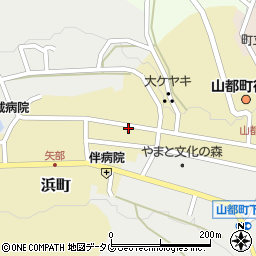 熊本日日新聞矢部販売店周辺の地図